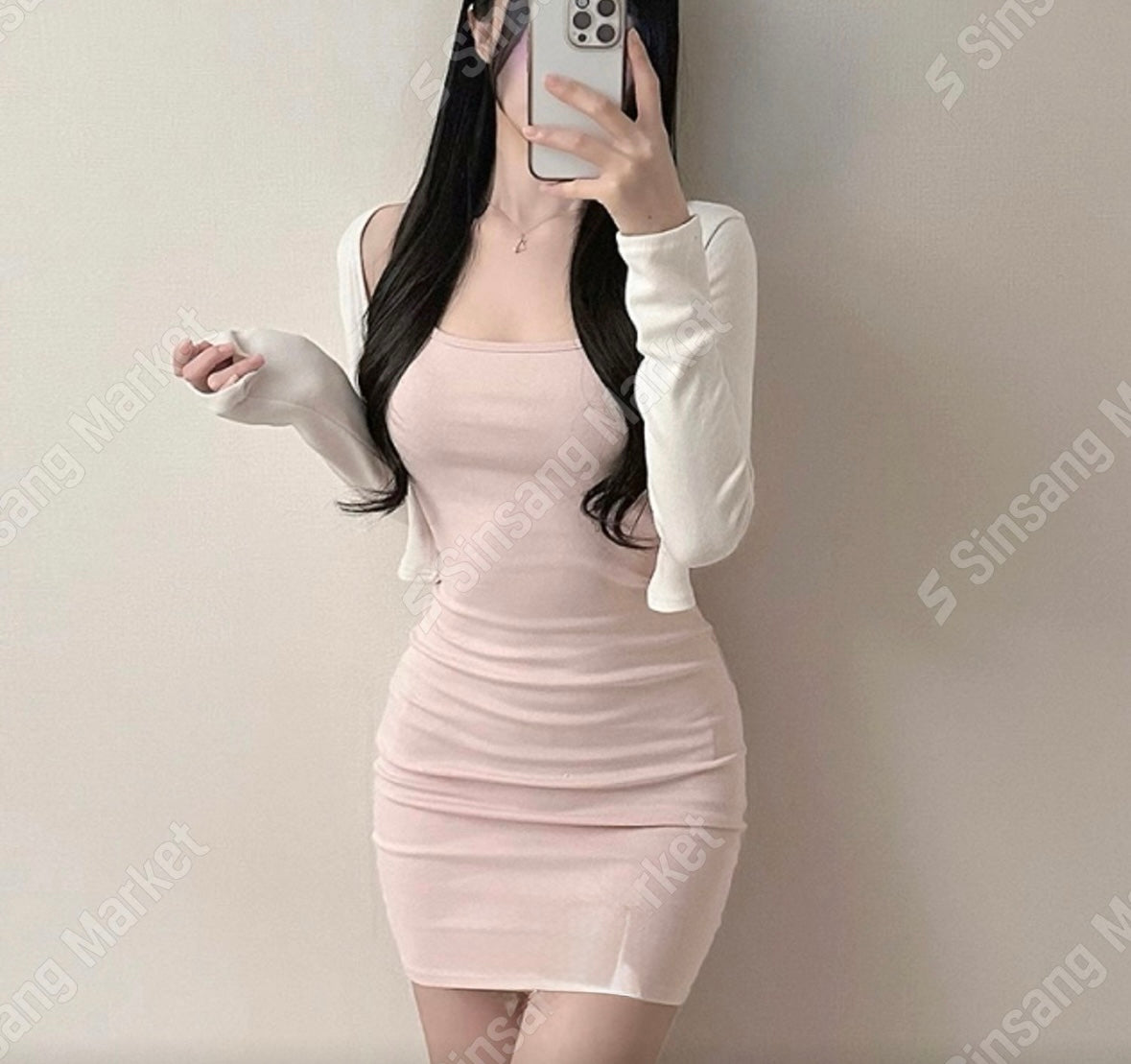 【Cleanfit必入連身短裙！】Estella Basic Solid Cami Mini Dress