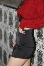 【緞面滑捋捋短裙✨】 Basic Solid Satin Skirt