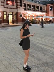 【歐美風連身短裙】Basic Solid Tank Mini Dress