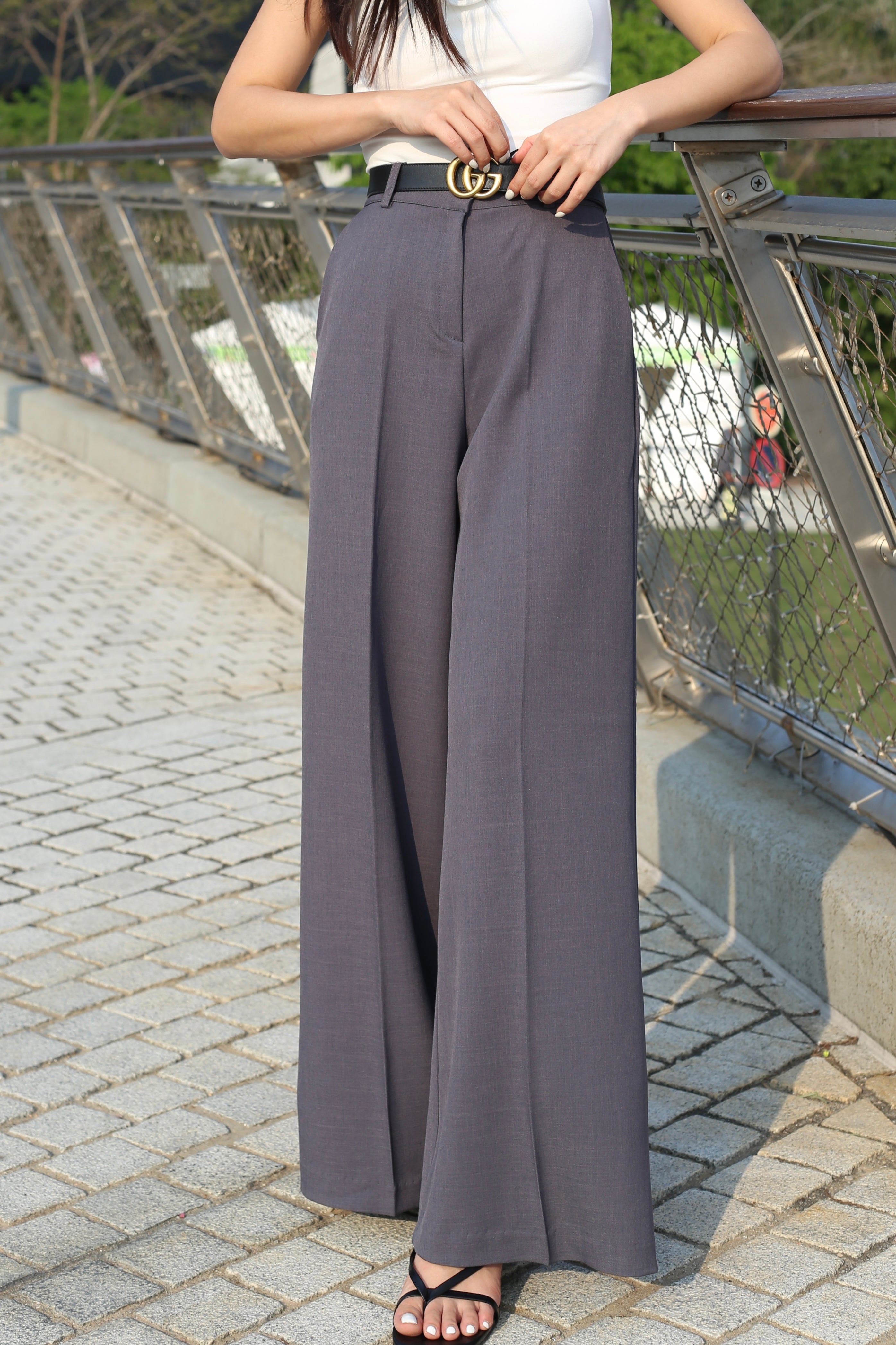 【滿分西褲｜返工必備✨】Solid High Waist Suit Pants
