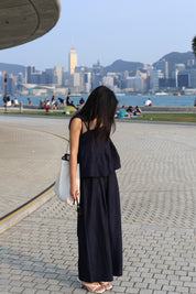 【夏日背心闊腳褲套裝🩵】Solid Cami Top With Wide Leg Pants Set