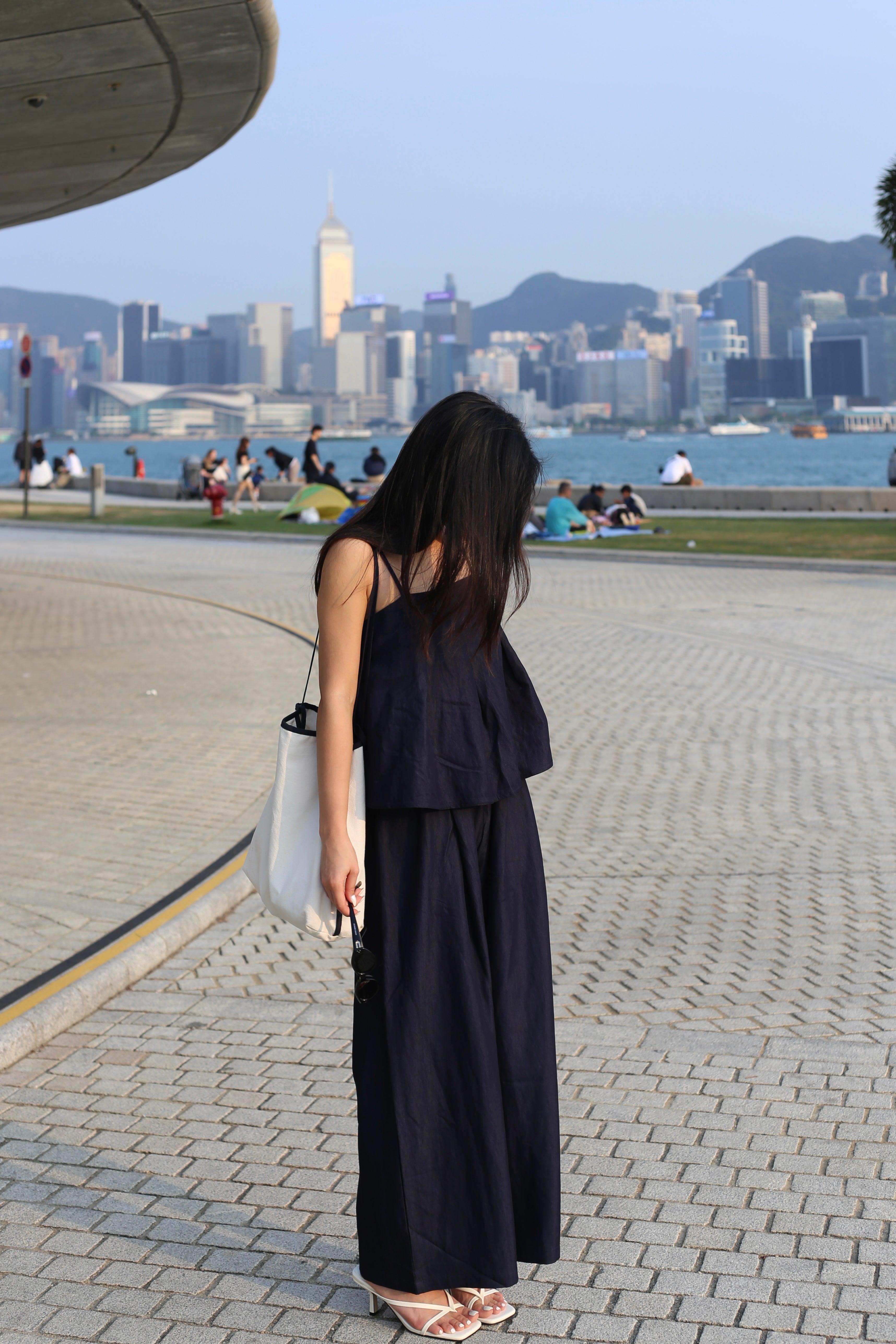 【夏日背心闊腳褲套裝🩵】Solid Cami Top With Wide Leg Pants Set