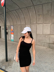 【✔️PAD｜大露背設計】Eloise Padded Backless Solid Rib Knit Mini Dress