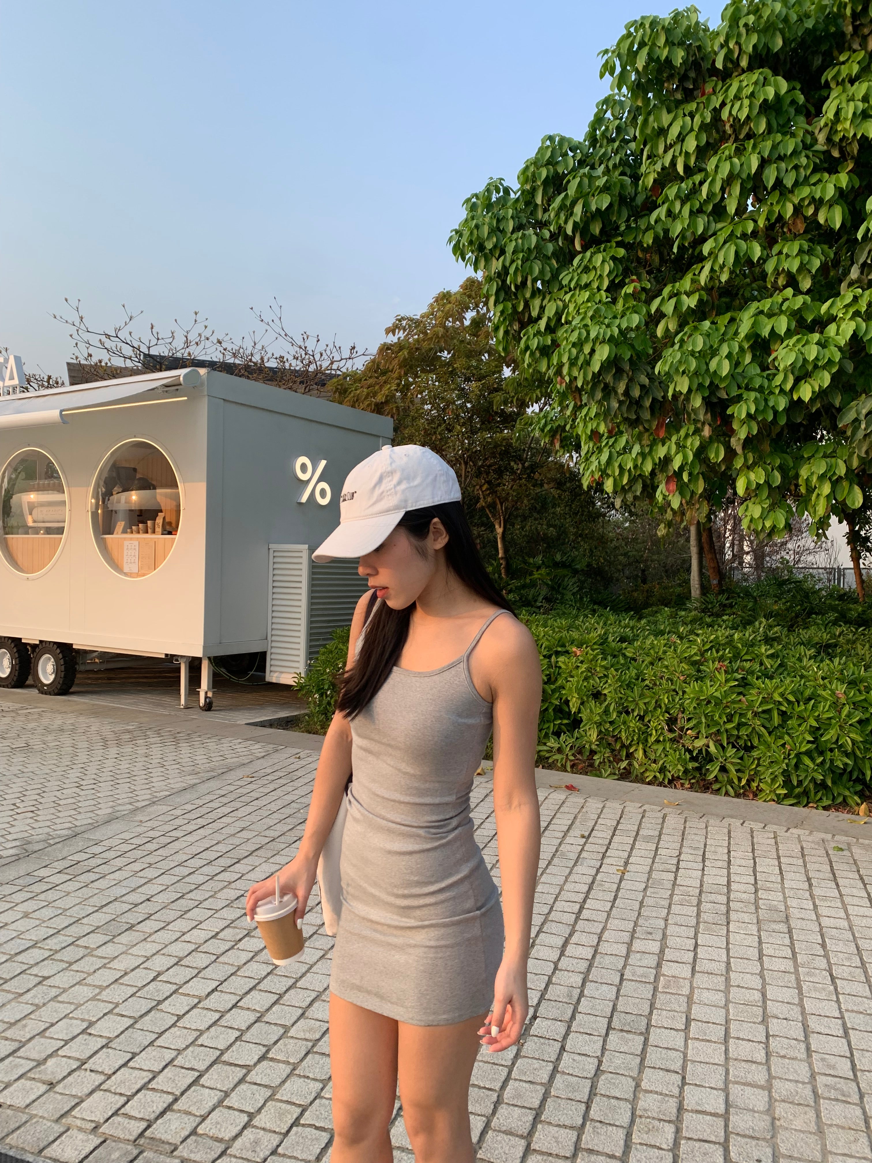 【Cleanfit必入連身短裙！】Estella Basic Solid Cami Mini Dress