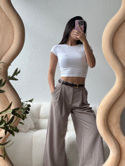 【歐美Girl必備！】Basic Solid Baby Crop Tee