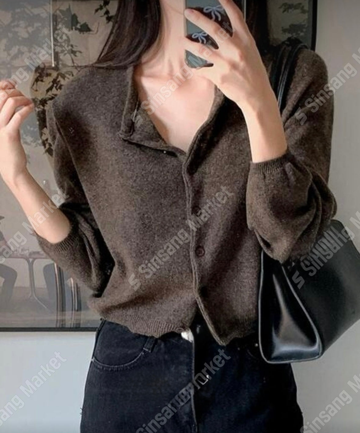 【圓領針織小外套🐰】Cashmere Basic Solid Round Neck Cardigan