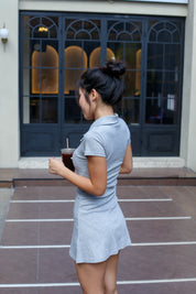 【歐美風Polo連身短裙】Basic Solid Polo Mini Dress