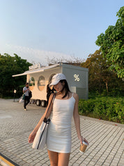 【Cleanfit必入連身短裙！】Estella Basic Solid Cami Mini Dress