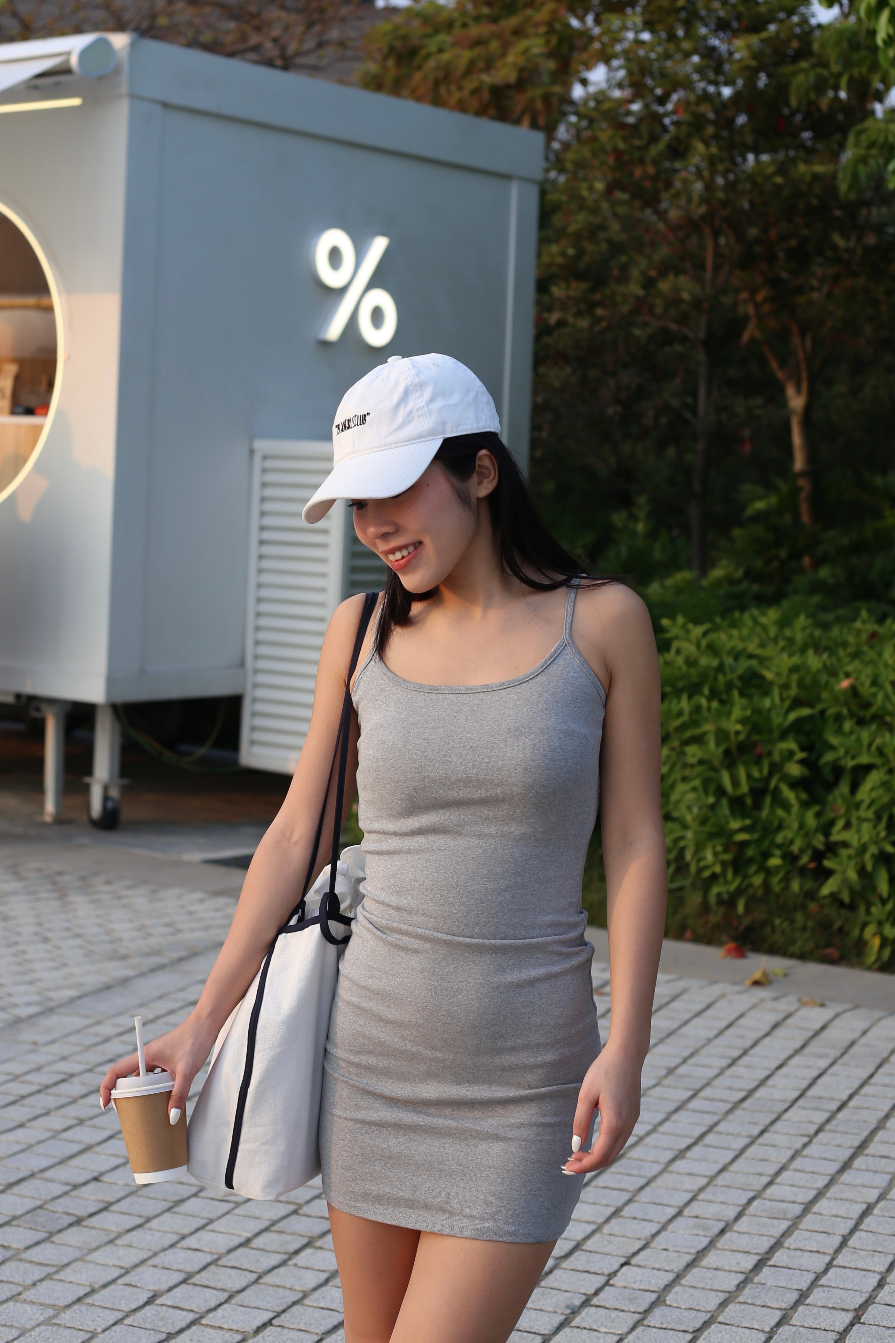 【Cleanfit必入連身短裙！】Estella Basic Solid Cami Mini Dress