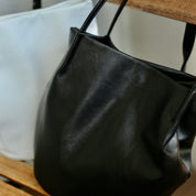 【衣櫃必備系列✨】Basic Leather Solid Tote Bag