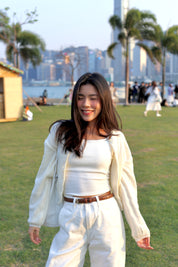 【圓領針織小外套🐰】Cashmere Basic Solid Round Neck Cardigan