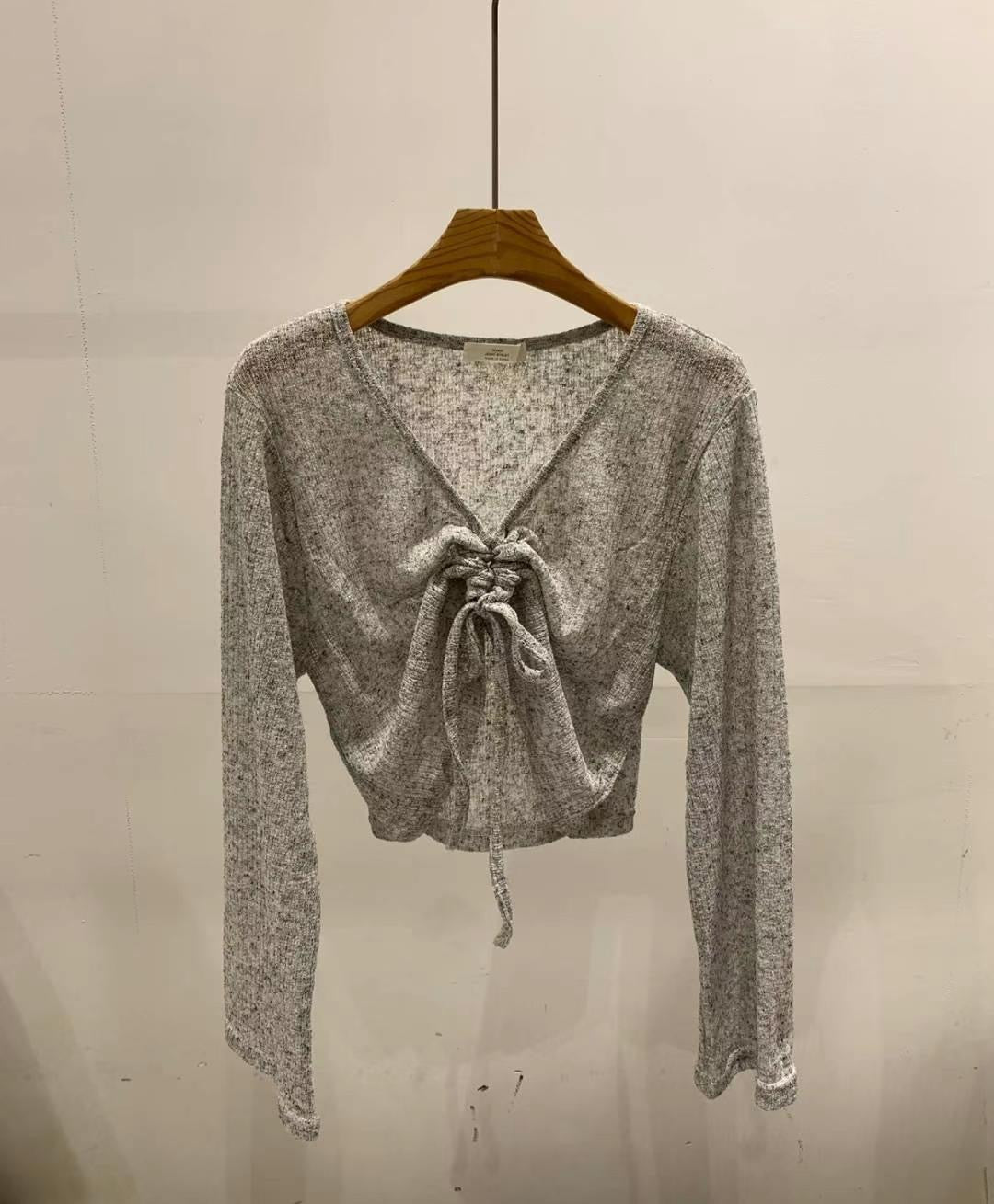 【輕薄質感！ 】Casey Drawstring Ruched Front Cardigan