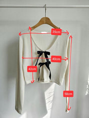 【可愛百搭針織衫💖】Double Ribbon Solid Cardigan