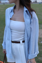 【亞麻混紡恤衫🫧】Basic Solid Linen Shirt