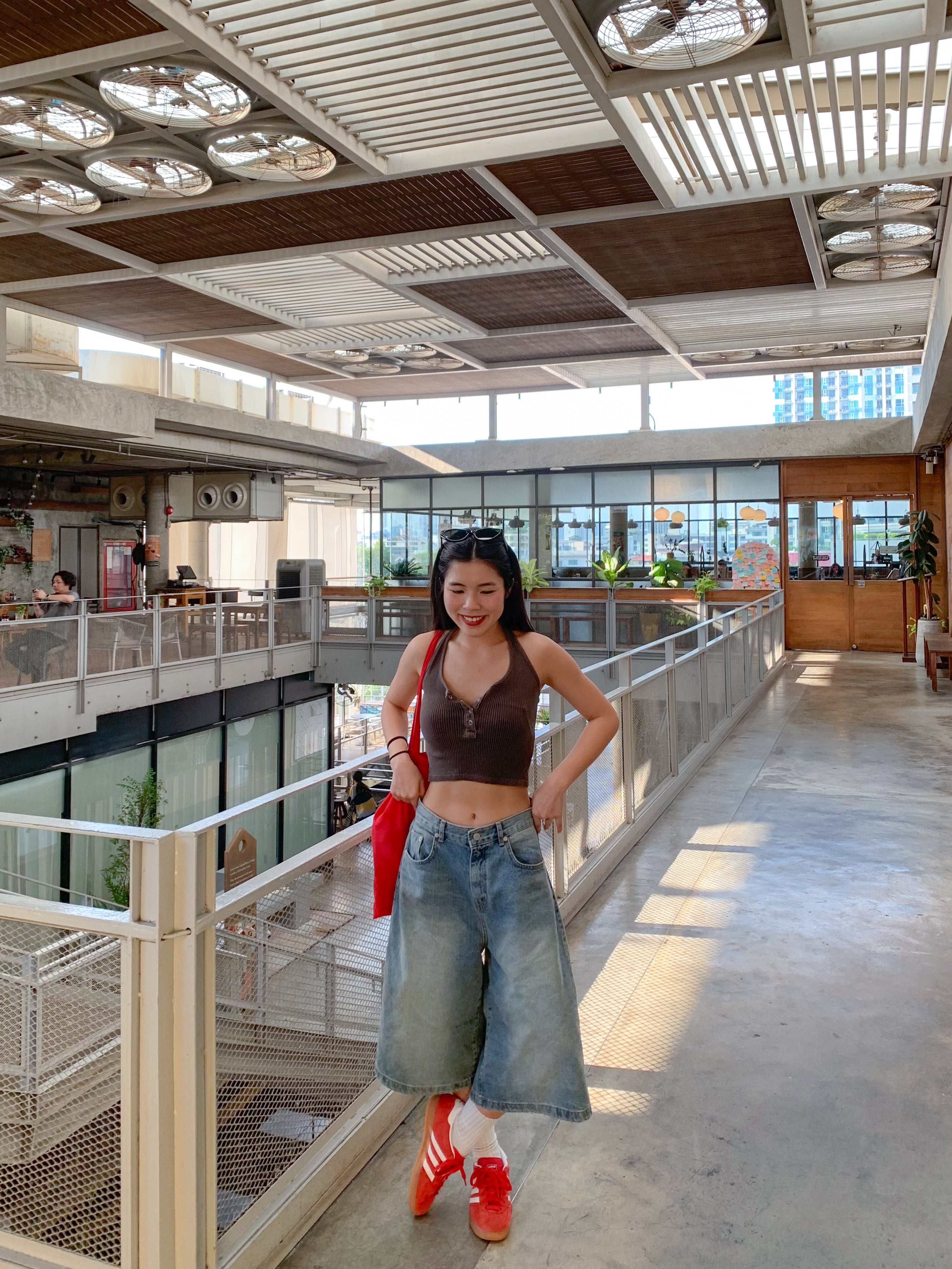 【水洗色Halter Top~】Vintage Washed Button Front Halter Top