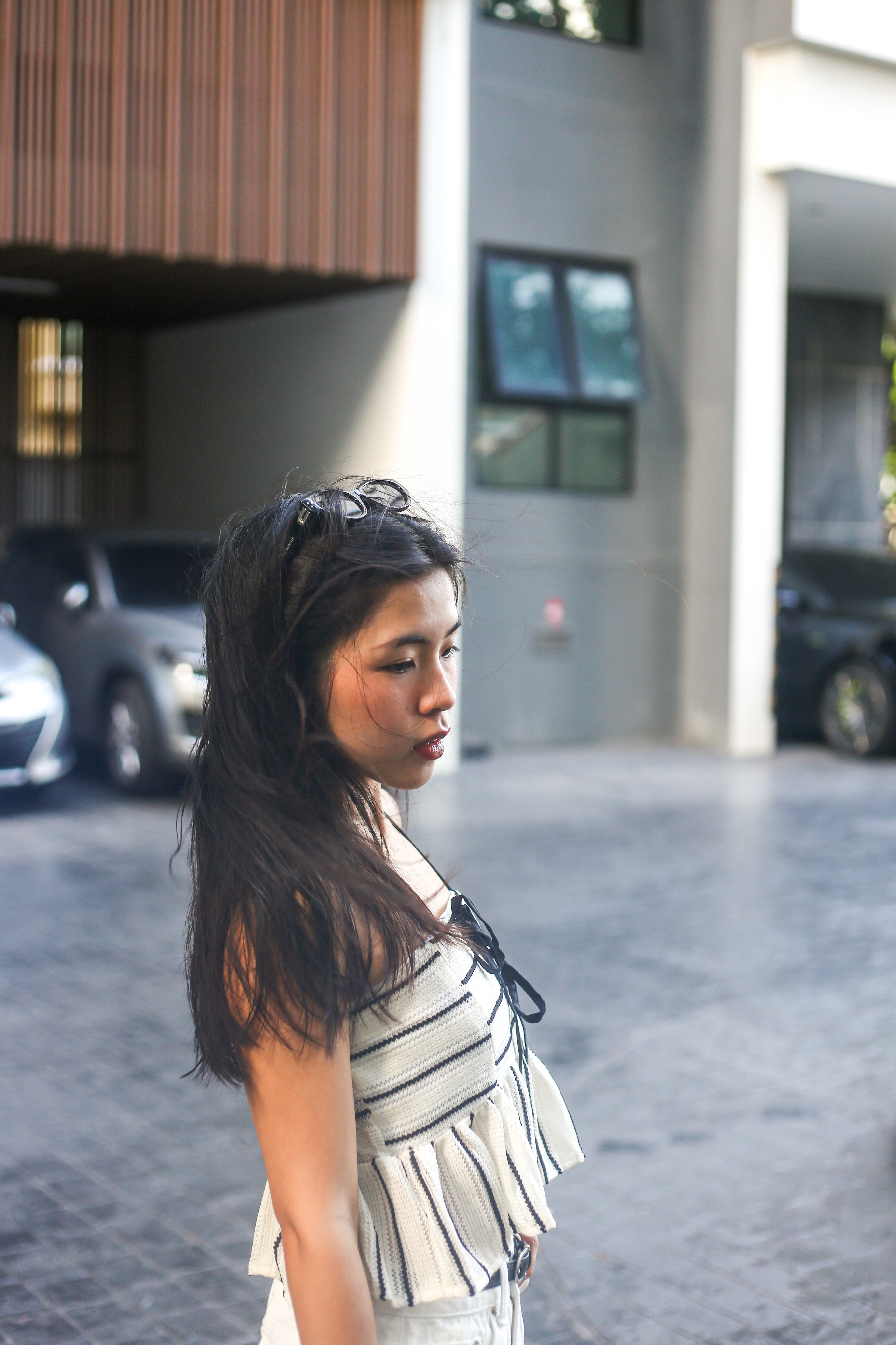 #T237【高質背心仔！】Striped Ruffle Cami Top