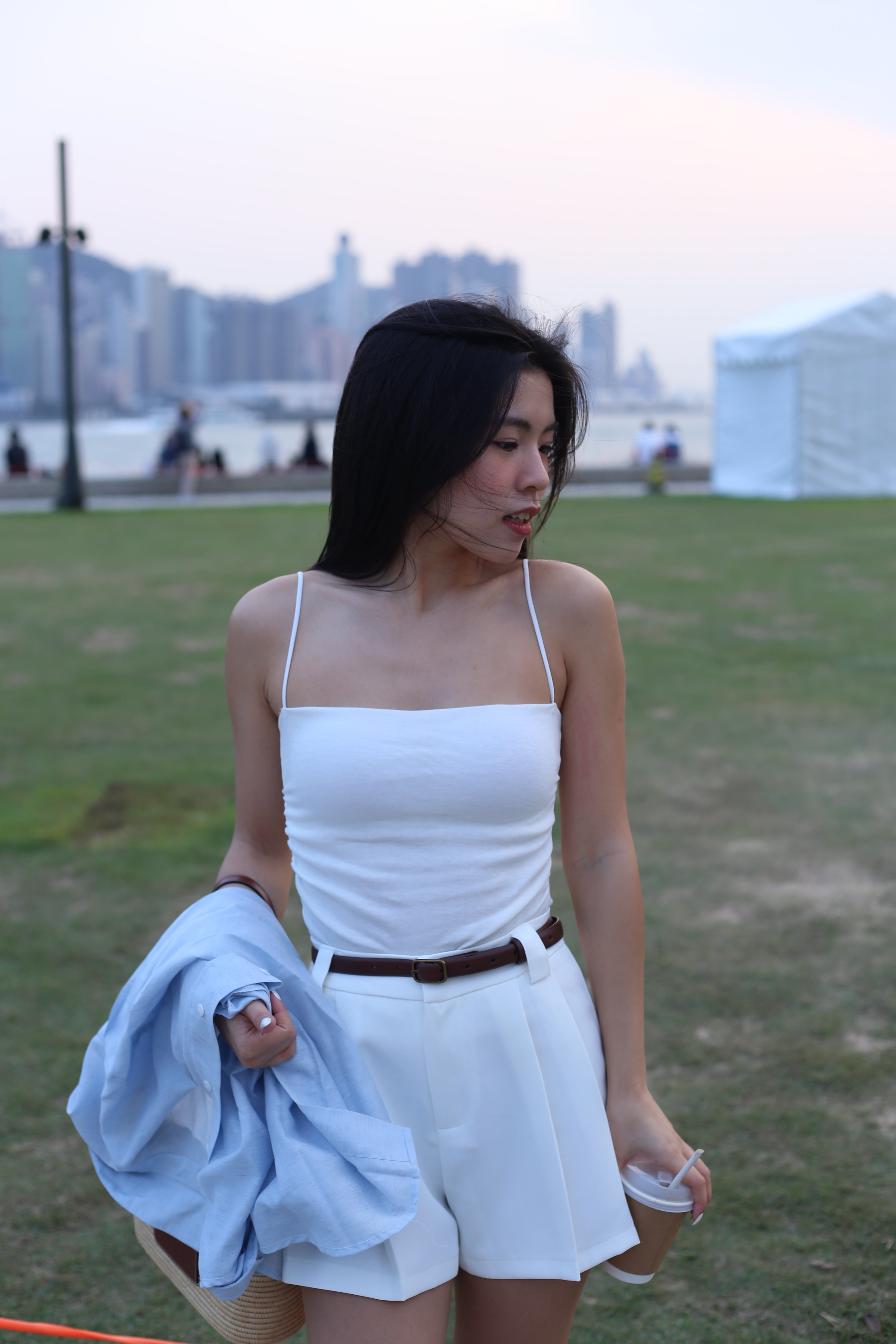 【✔️PAD｜腰側皺摺設計】Solid Ruched Side Padded Bra Top