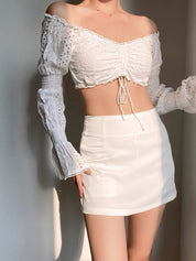 【緞面滑捋捋短裙✨】 Basic Solid Satin Skirt