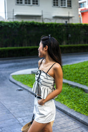 #T237【高質背心仔！】Striped Ruffle Cami Top