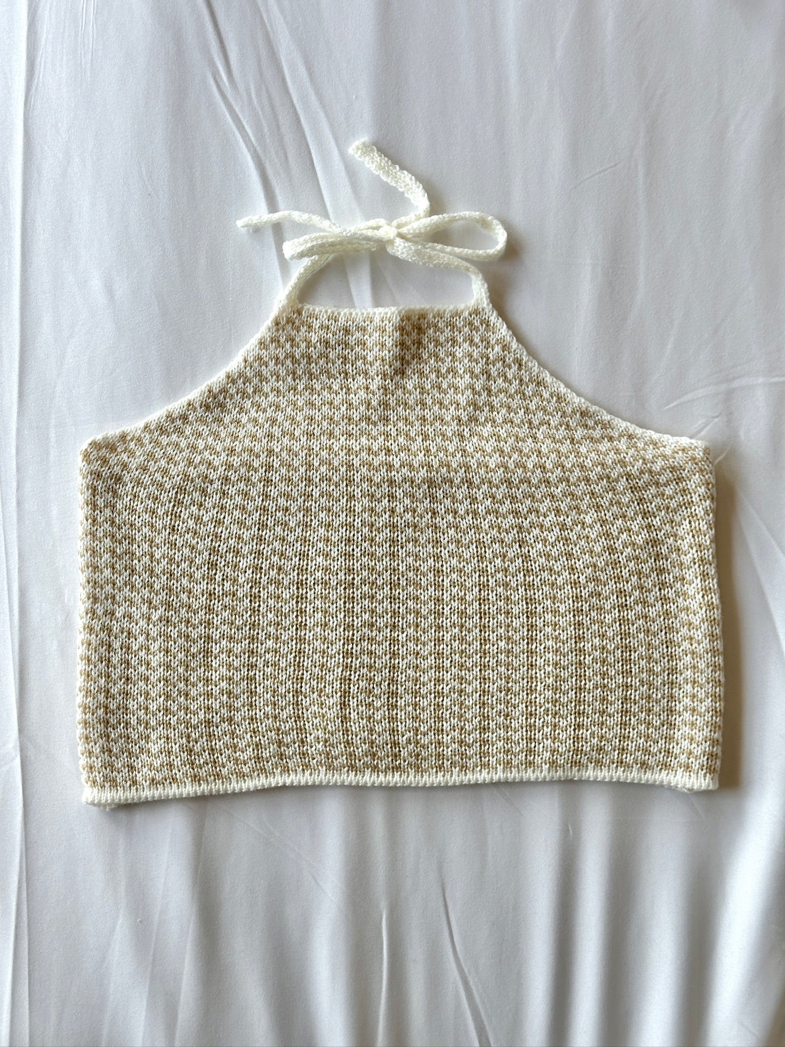 #T191 Wave Knit Halter Top