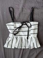#T237【高質背心仔！】Striped Ruffle Cami Top