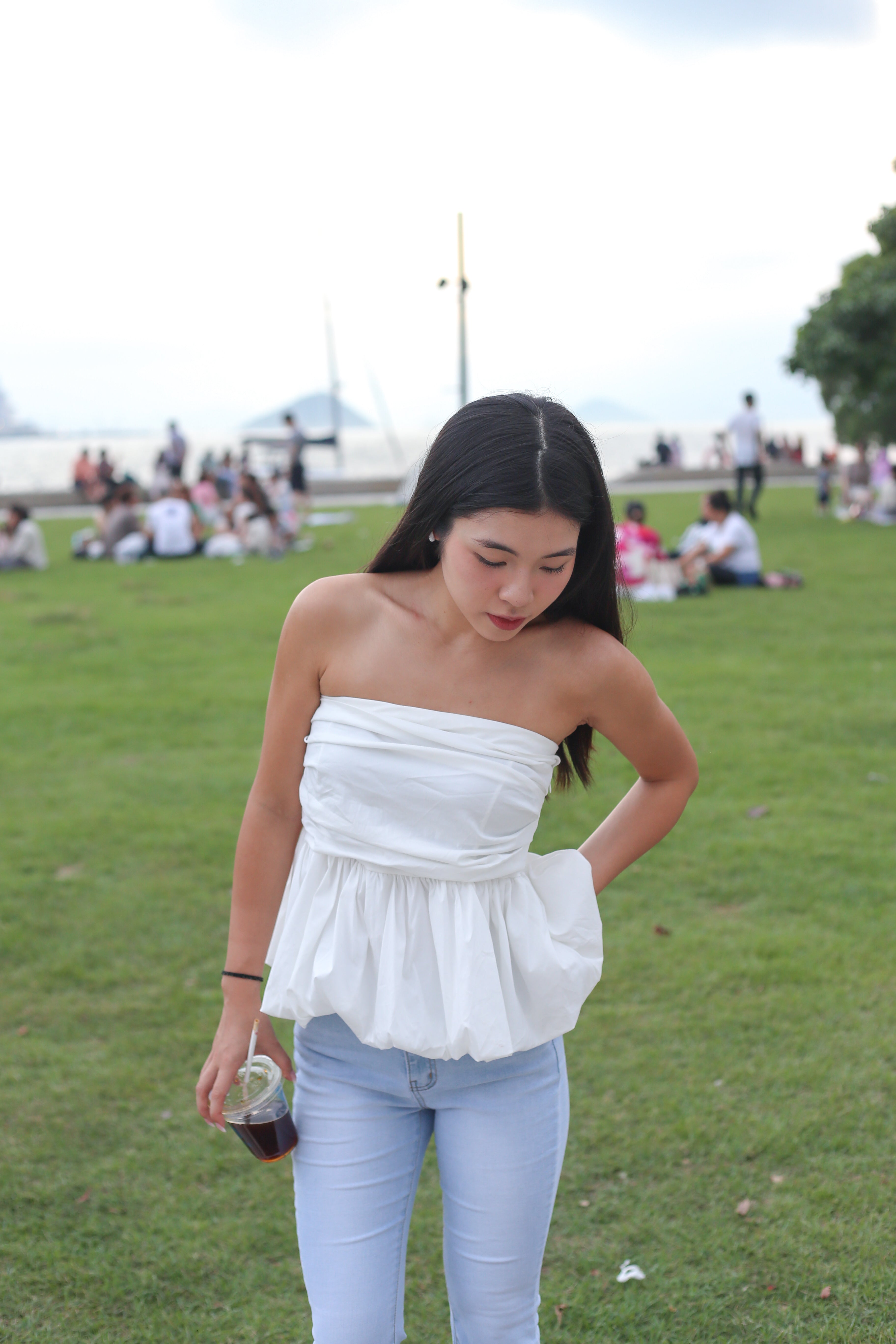 【氣質女生必入！知性美泡泡Top】Basic Solid Bubble Top