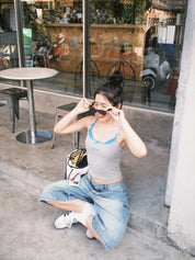 #T236【✔️PAD｜背心2件套】2 Pcs Solid Cami Bra Top