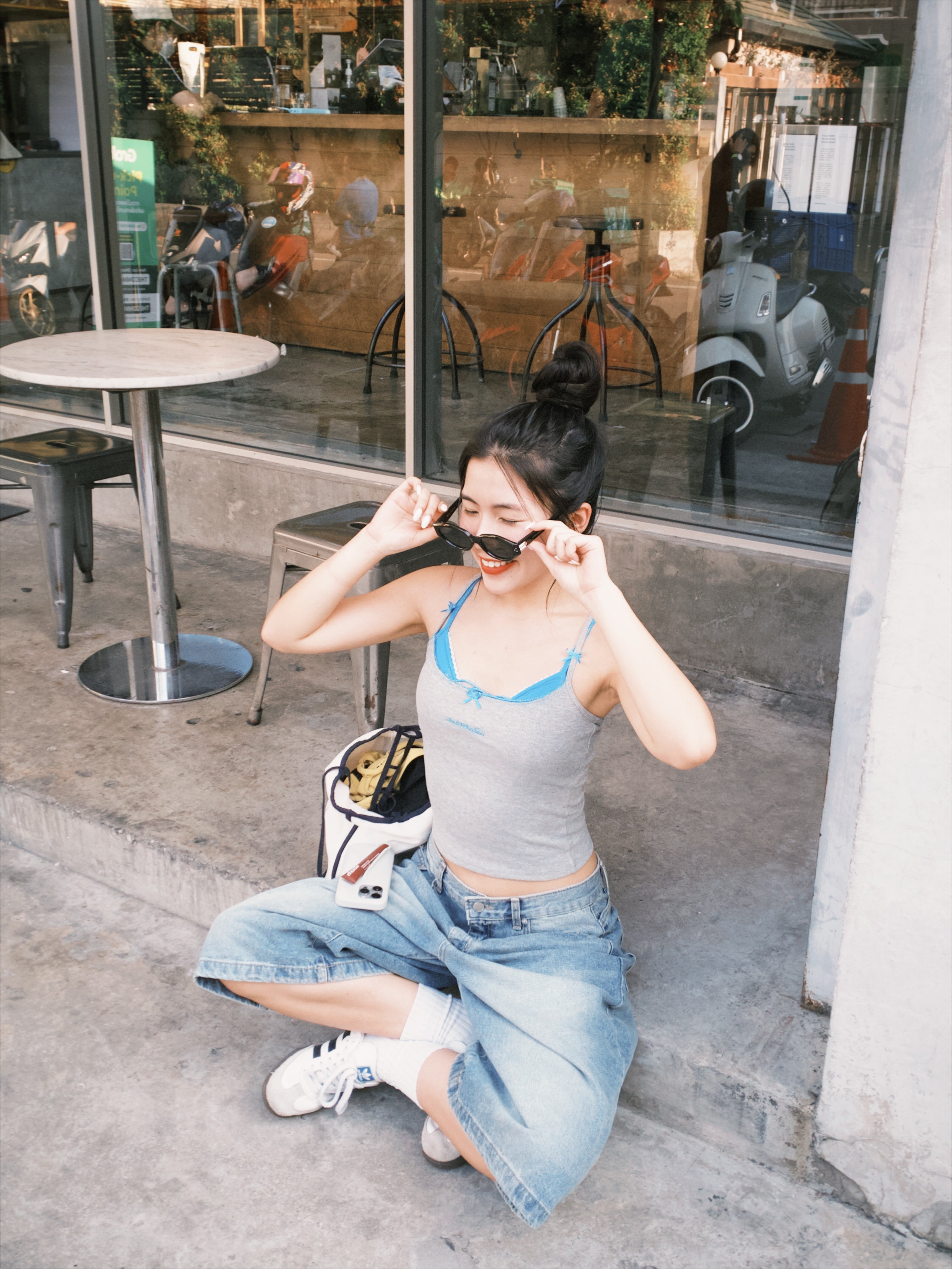 #T236【✔️PAD｜背心2件套】2 Pcs Solid Cami Bra Top