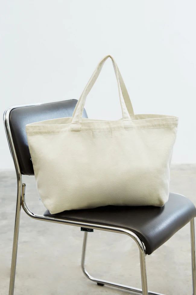 #T234 Gentlewoman Denim Tote Bag: White