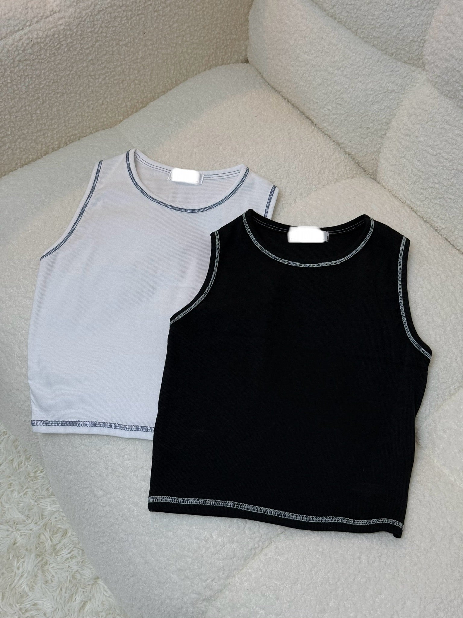 【明線小細節加分✨】Stitched Solid Tank Top