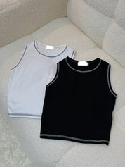 【明線小細節加分✨】Stitched Solid Tank Top