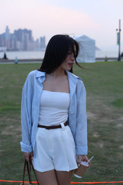 【夏日清爽小白褲】Cozy Lil White Shorts