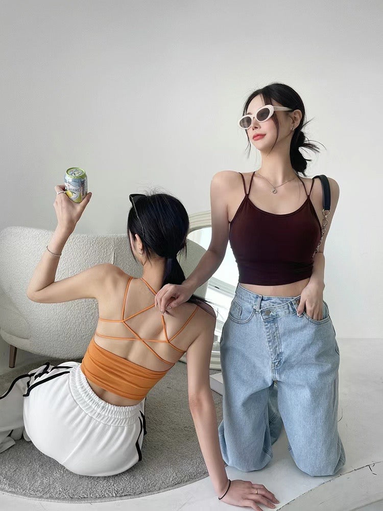 【大露背性感Bra Top🤩】Solid Backless Bra Top