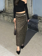 【大熱豹紋長裙！】Leopard Maxi Skirt