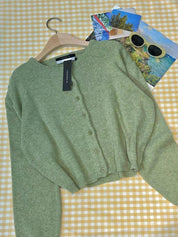【圓領針織小外套🐰】Cashmere Basic Solid Round Neck Cardigan