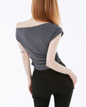 【大熱必入款式！】Basic Solid Twisted Shoulder Top