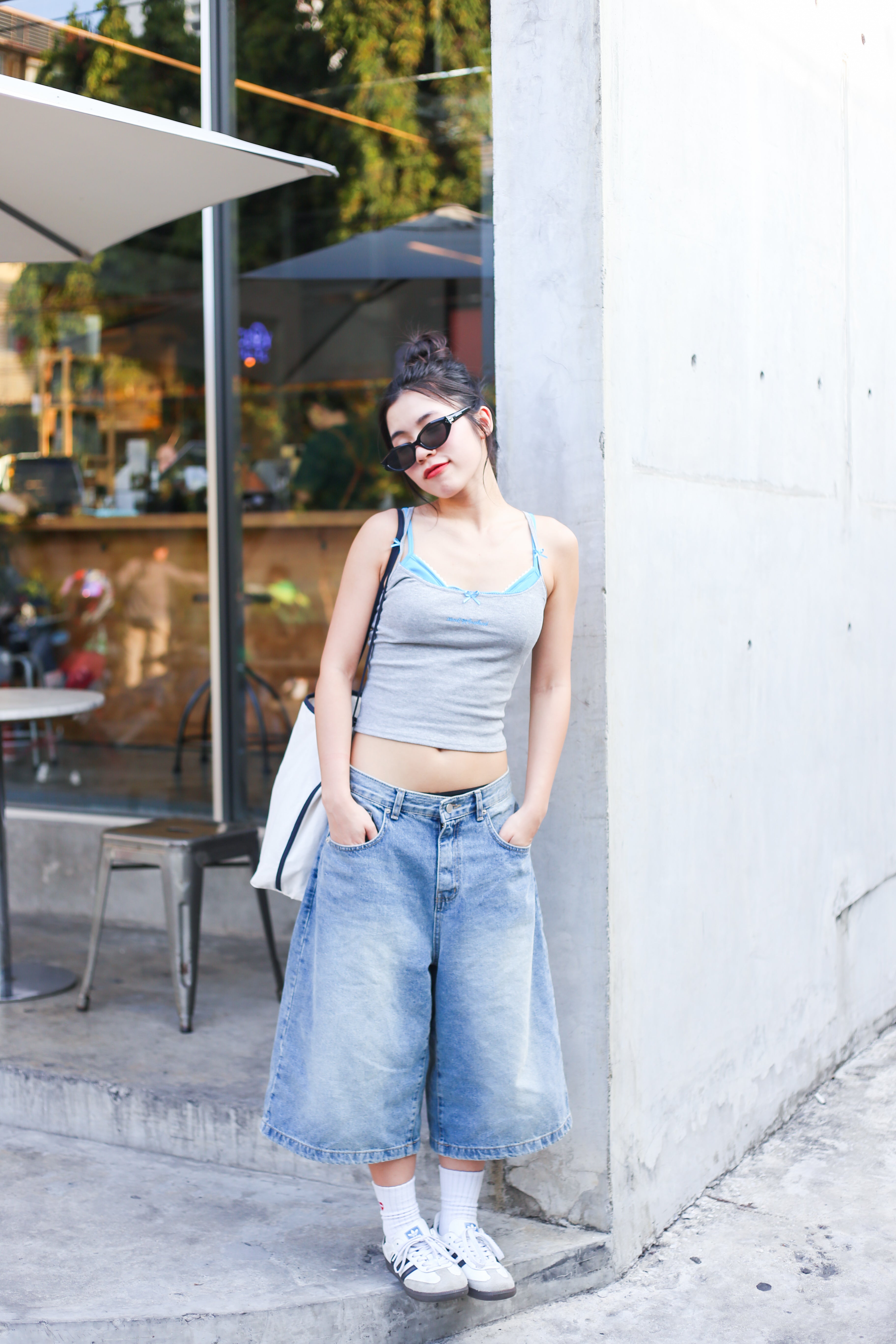 #T236【✔️PAD｜背心2件套】2 Pcs Solid Cami Bra Top