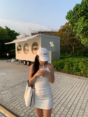 【Cleanfit必入連身短裙！】Estella Basic Solid Cami Mini Dress