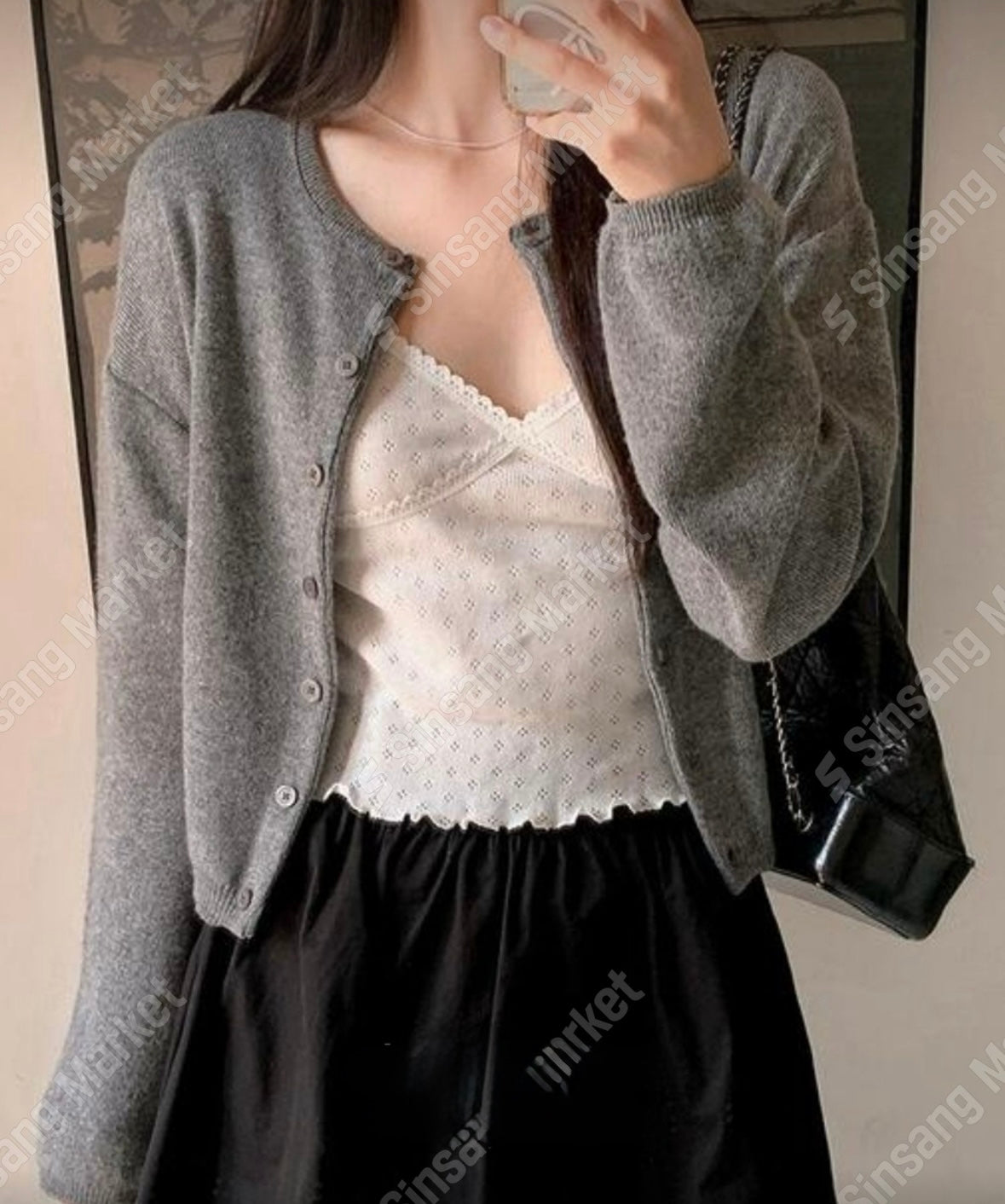【圓領針織小外套🐰】Cashmere Basic Solid Round Neck Cardigan