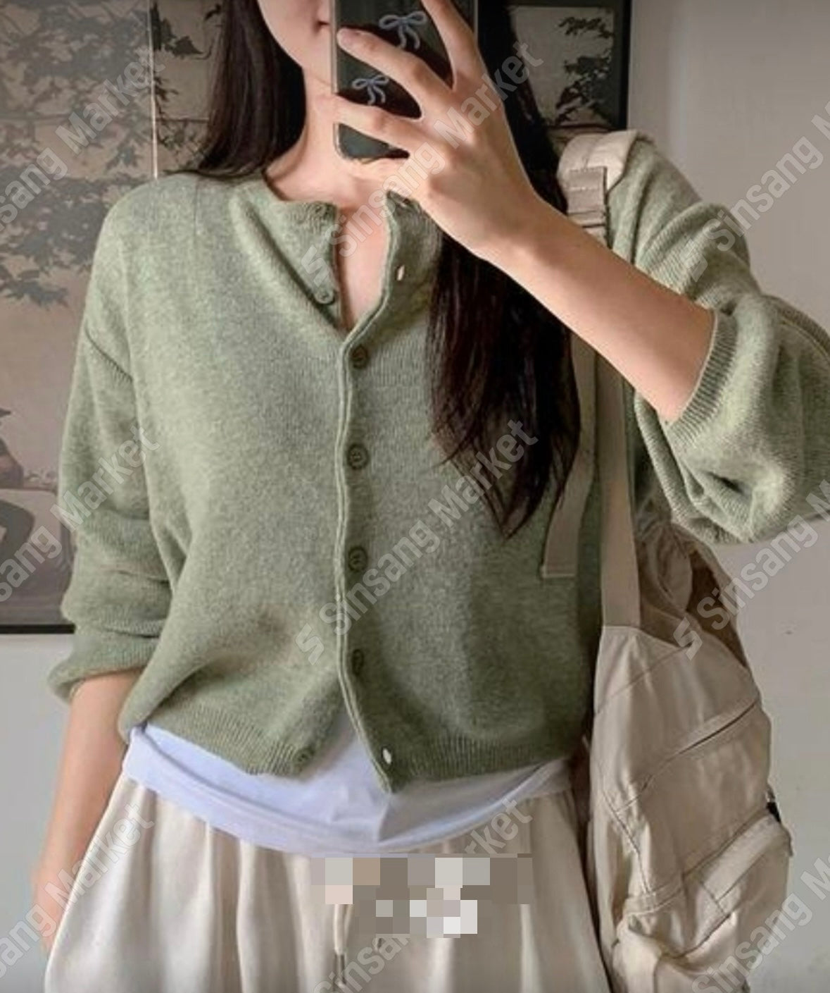 【圓領針織小外套🐰】Cashmere Basic Solid Round Neck Cardigan