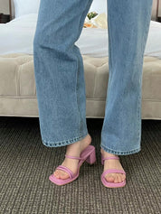【新手必備｜5cm粗踭💖】Double Strap High Heels