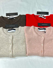 【圓領針織小外套🐰】Cashmere Basic Solid Round Neck Cardigan
