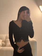 【吸睛小性感V領Top✨】Sunna V-Neck Solid Top