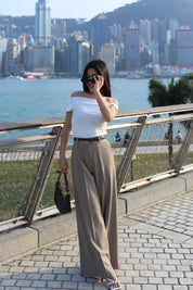 【滿分西褲｜返工必備✨】Solid High Waist Suit Pants