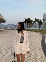 【夏日清爽小白褲】Cozy Lil White Shorts