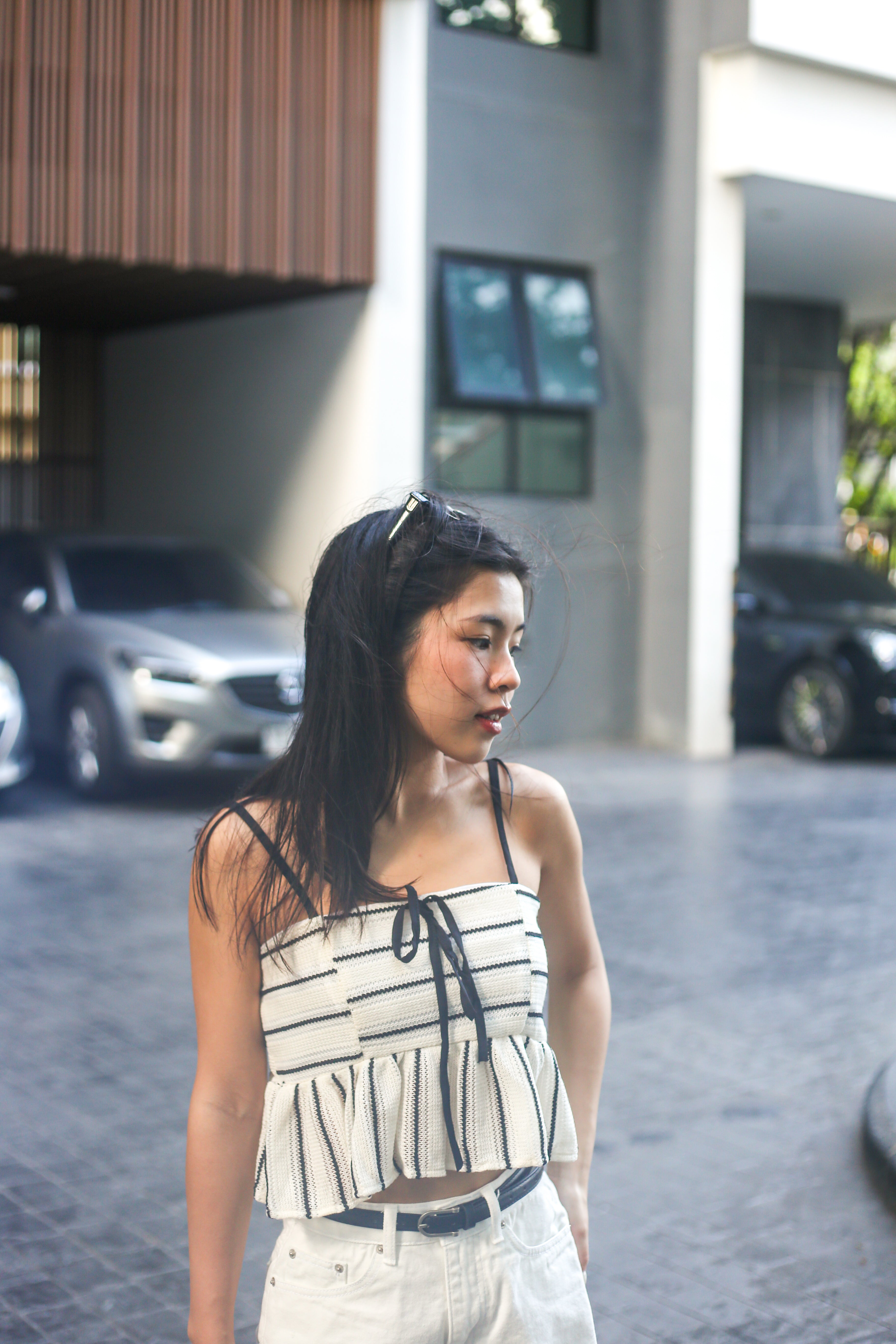#T237【高質背心仔！】Striped Ruffle Cami Top