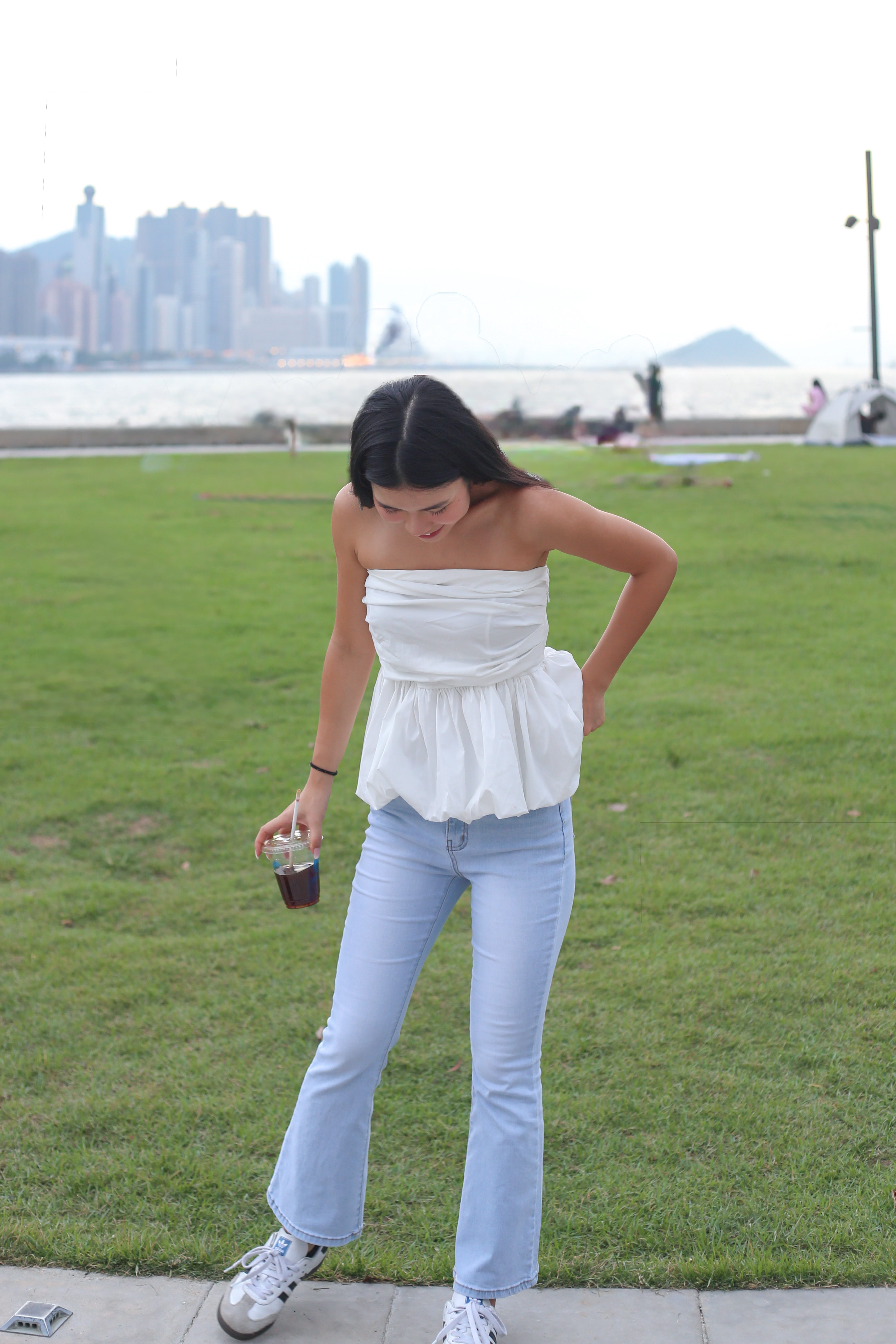【氣質女生必入！知性美泡泡Top】Basic Solid Bubble Top