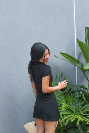 【歐美風Polo連身短裙】Basic Solid Polo Mini Dress