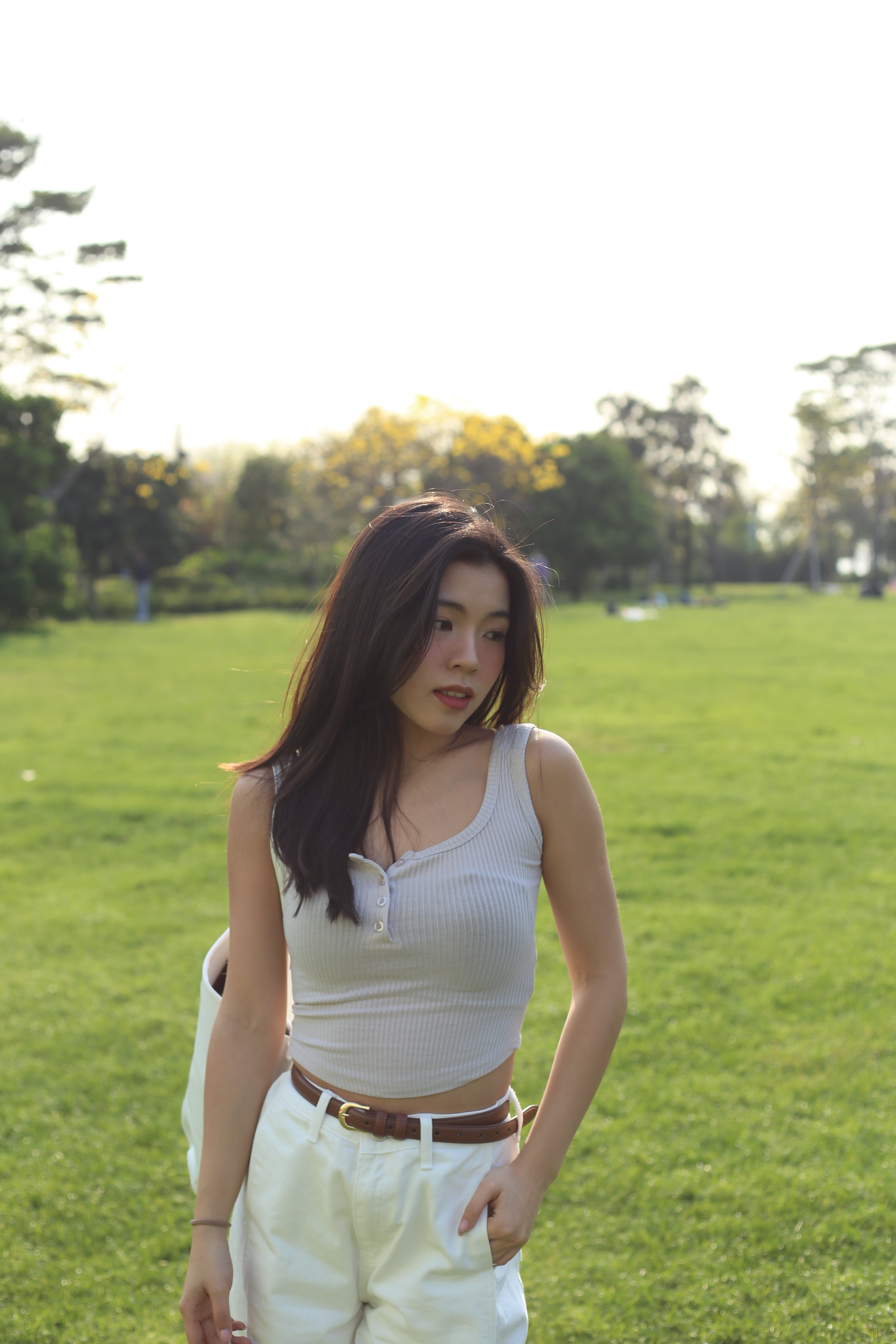 【衣櫃必備系列】Basic Solid Button Front Cami Top