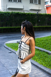 #T237【高質背心仔！】Striped Ruffle Cami Top